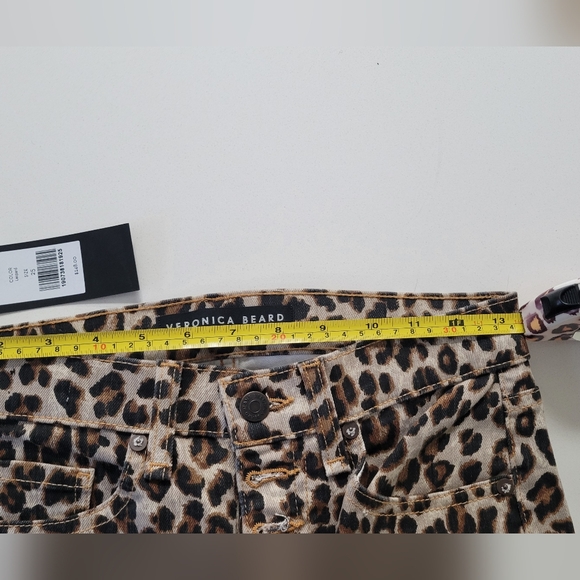 New With Tags Veronica Beard Debbie 10” Rise Leopard Print Jeans Size 25 - Picture 6 of 6